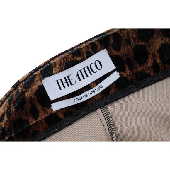 The Attico Cheetah Leggings Pants IT42 Gold Black Animal Print Zip Leg - Picture 5 of 10